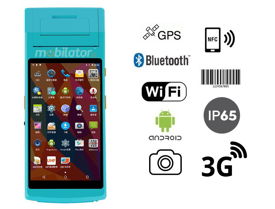 android wzmocniony nowoczesny kolektor danych wodoodporny pyodporny odporny wytrzymay nowoczesny